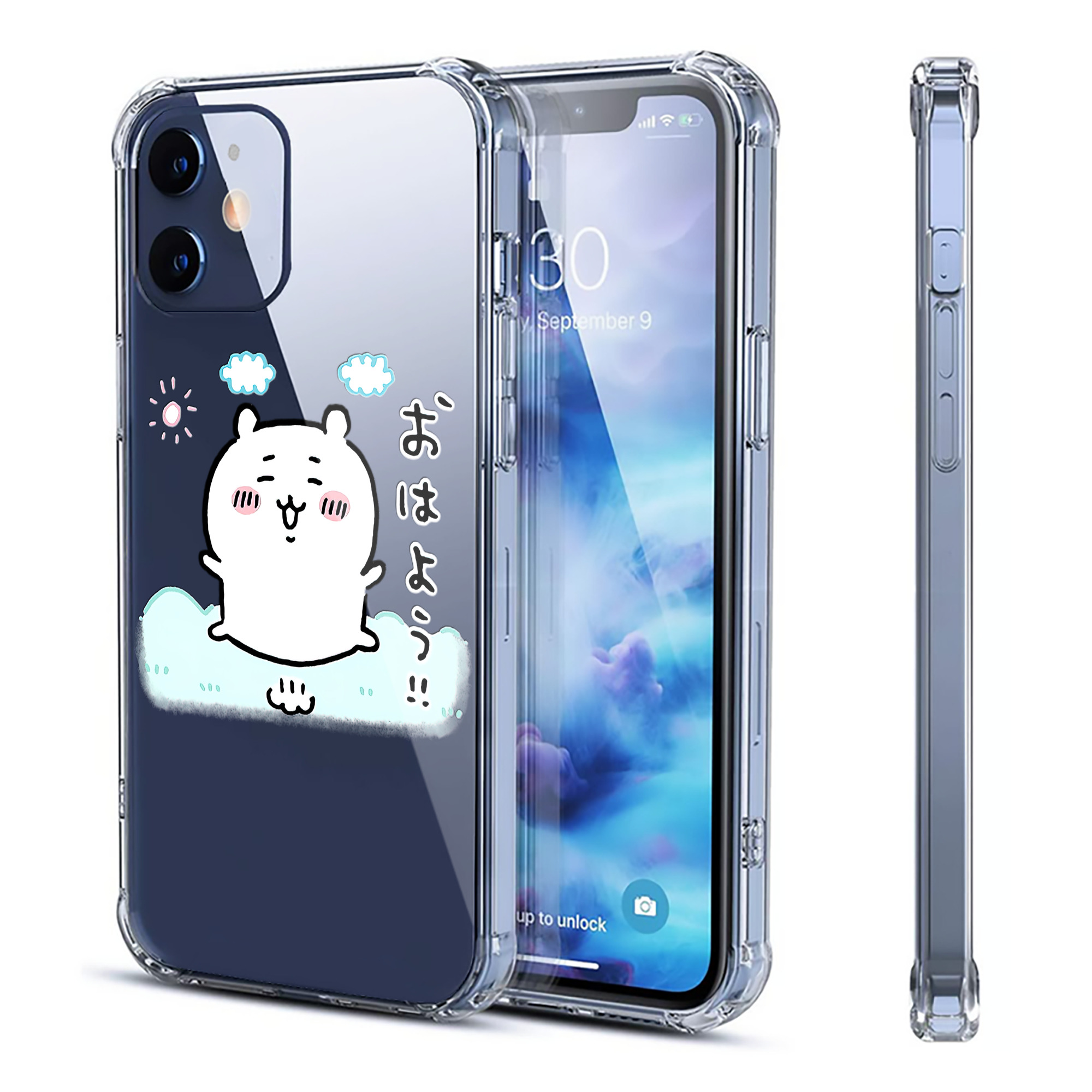 （画像用） ちいかわ ちいかわ Chii-kawa chiikawa 【iPhone 12シリーズ対応】透明スマホケース（クリアソフトケース）
